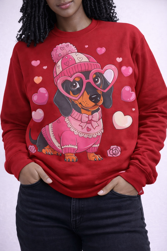 Valentine Dachshund Love – Unisex Sweatshirt