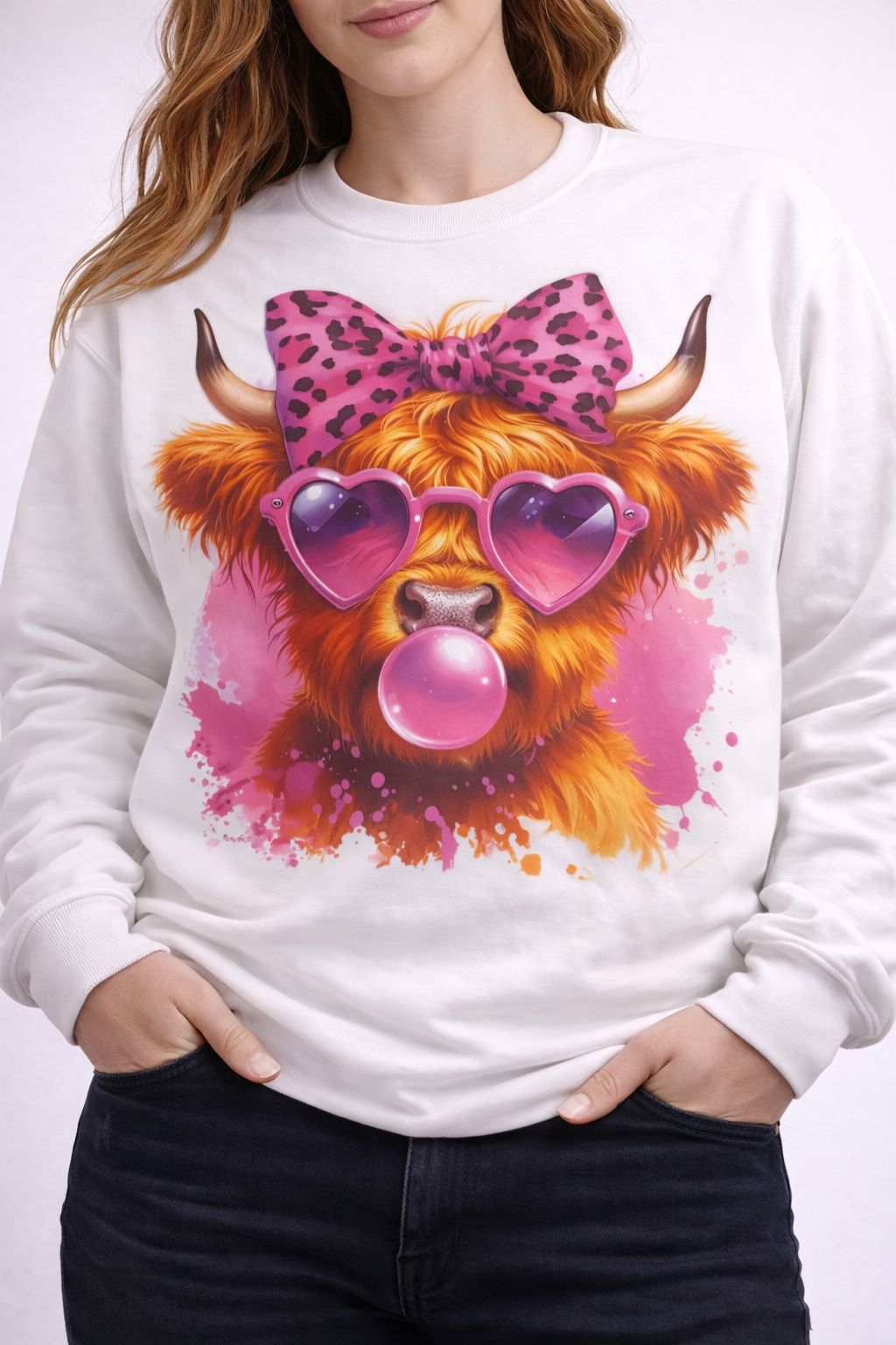 Highland Cow Valentine – Unisex Sweatshirt