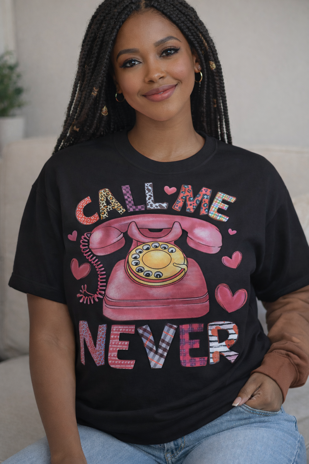Call Me Never Graphic T-Shirt