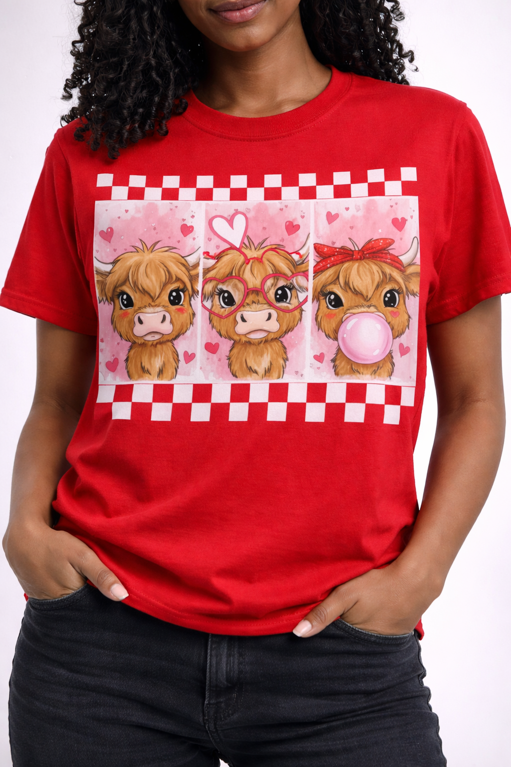 Highland Cow Valentine – Unisex Graphic T-Shirt