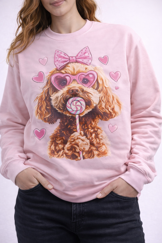 Valentine Puppy – Unisex Graphic Sweatshirt