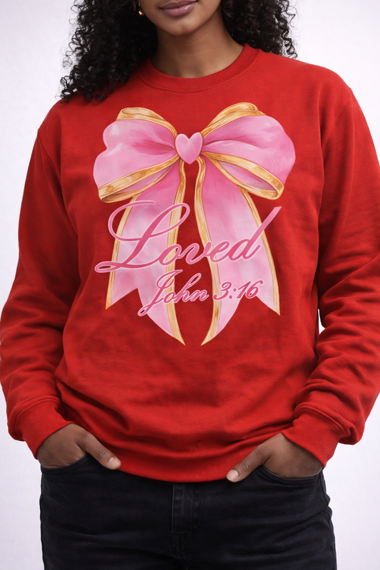 💖 Loved – John 3:16 Unisex Sweatshirt