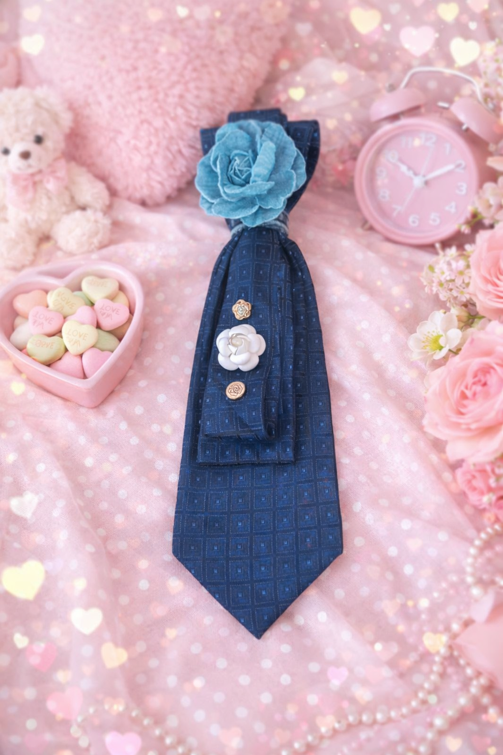 Blue Rose Statement Jump Tie